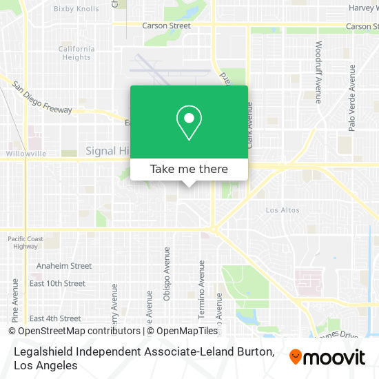 Mapa de Legalshield Independent Associate-Leland Burton