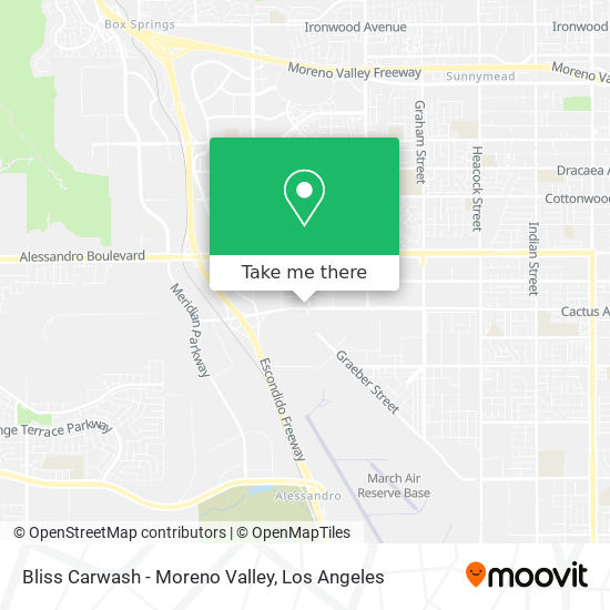 Bliss Carwash - Moreno Valley map