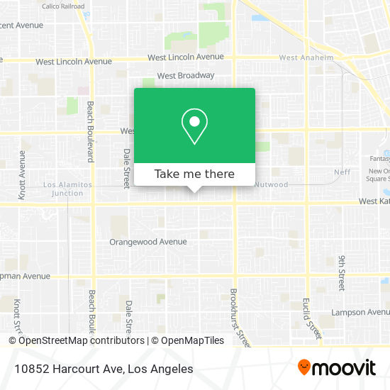 10852 Harcourt Ave map