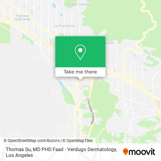 Thomas Su, MD PHD Faad - Verdugo Dermatology map
