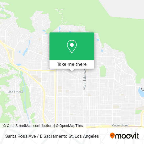 Mapa de Santa Rosa Ave / E Sacramento St
