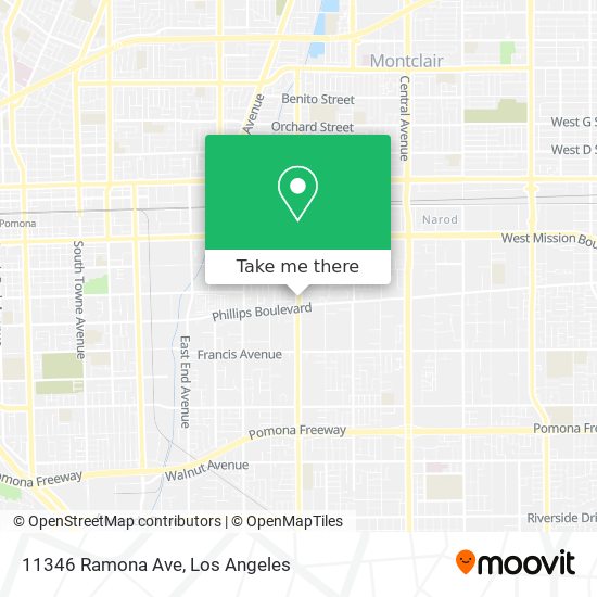 Mapa de 11346 Ramona Ave