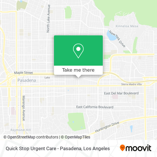 Quick Stop Urgent Care - Pasadena map