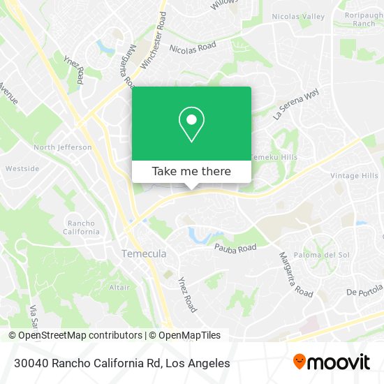 Mapa de 30040 Rancho California Rd