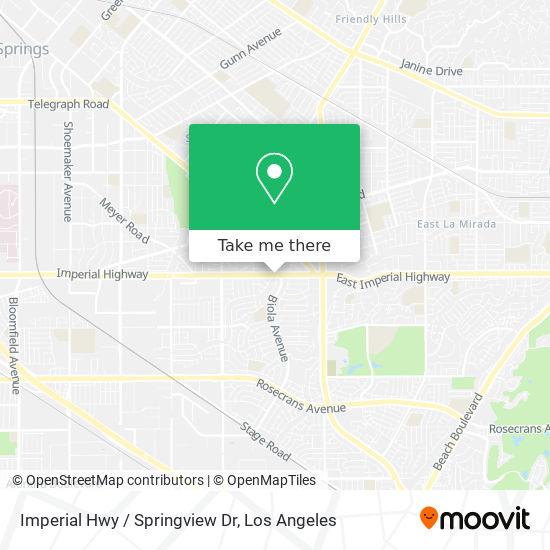 Imperial Hwy / Springview Dr map