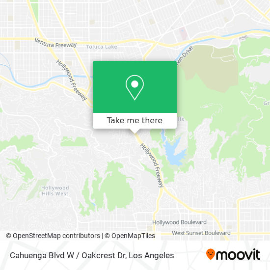 Cahuenga Blvd W / Oakcrest Dr map