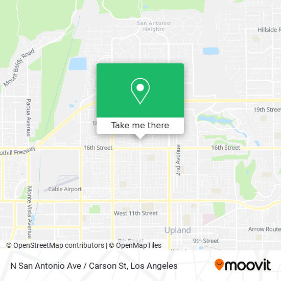 N San Antonio Ave / Carson St map