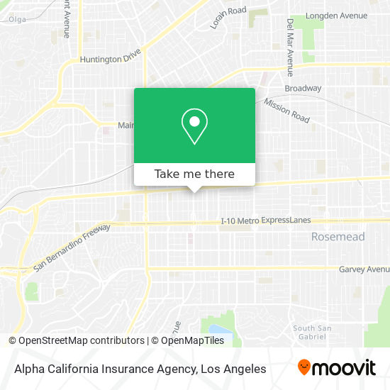 Alpha California Insurance Agency map