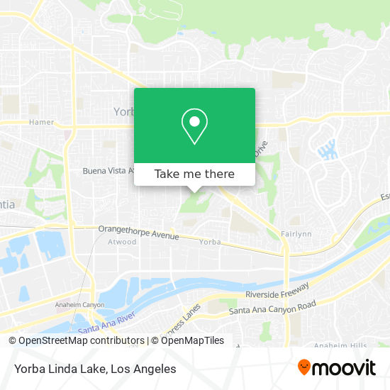 Yorba Linda Lake map