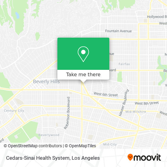 Mapa de Cedars-Sinai Health System