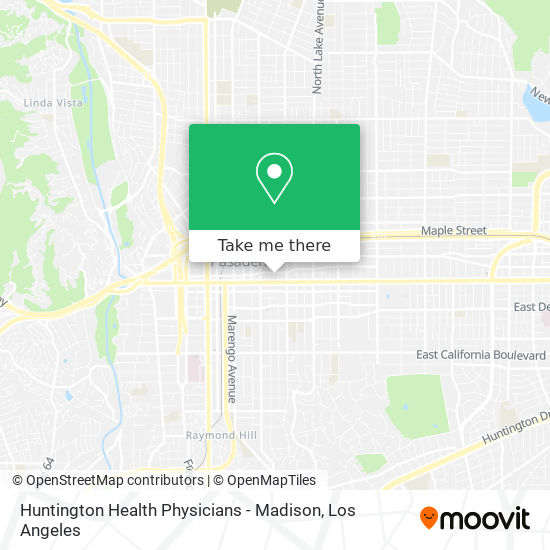 Huntington Health Physicians - Madison map