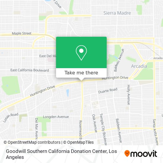 Goodwill Southern California Donation Center map