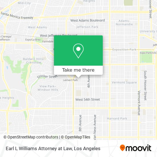 Earl L Williams Attorney at Law map