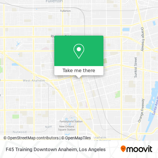 F45 Training Downtown Anaheim map