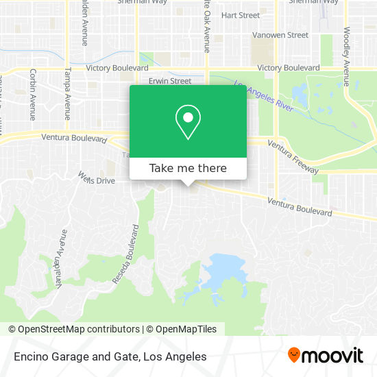 Encino Garage and Gate map