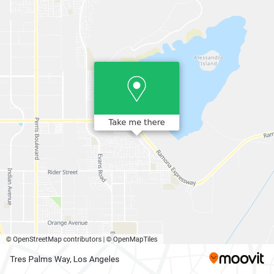 Tres Palms Way map