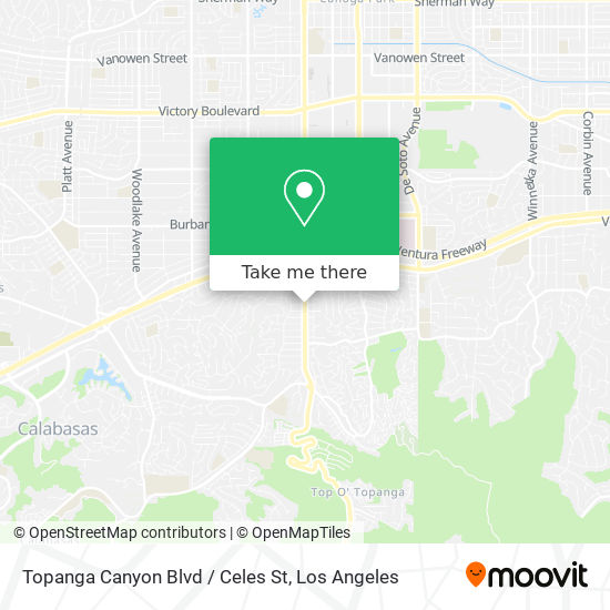 Topanga Canyon Blvd / Celes St map