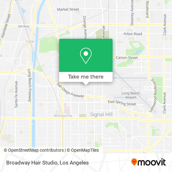 Mapa de Broadway Hair Studio