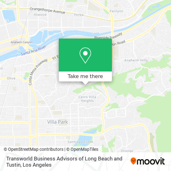 Transworld Business Advisors of Long Beach and Tustin map