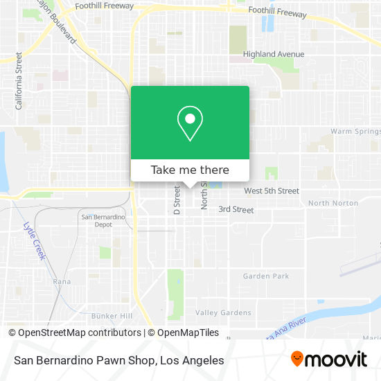 San Bernardino Pawn Shop map