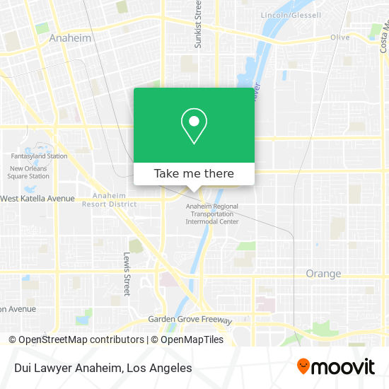 Dui Lawyer Anaheim map