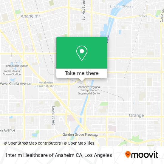 Interim Healthcare of Anaheim CA map