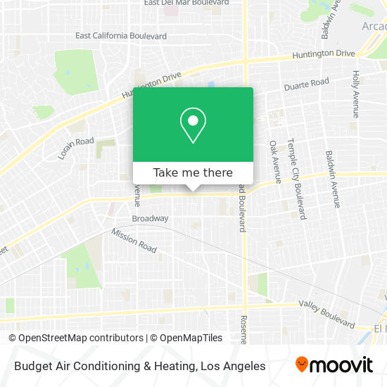Budget Air Conditioning & Heating map