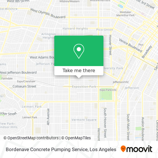 Bordenave Concrete Pumping Service map