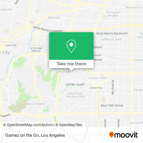 Gamez on the Go map