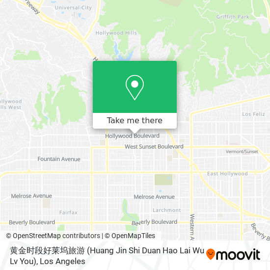 Mapa de 黄金时段好莱坞旅游 (Huang Jin Shi Duan Hao Lai Wu Lv You)