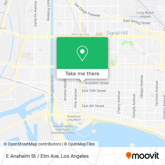 Mapa de E Anaheim St / Elm Ave
