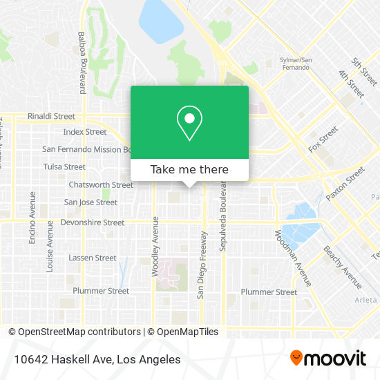 10642 Haskell Ave map