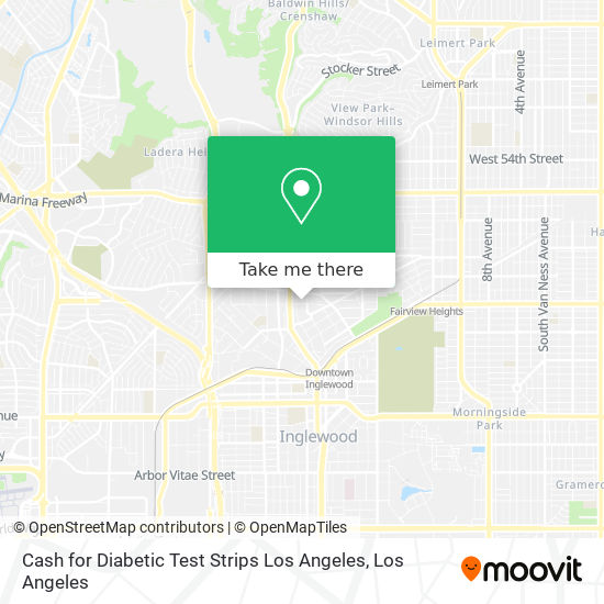 Mapa de Cash for Diabetic Test Strips Los Angeles