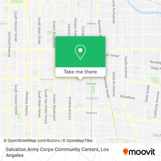 Mapa de Salvation Army Corps Community Centers