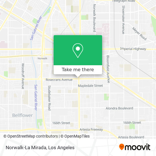 Norwalk-La Mirada map