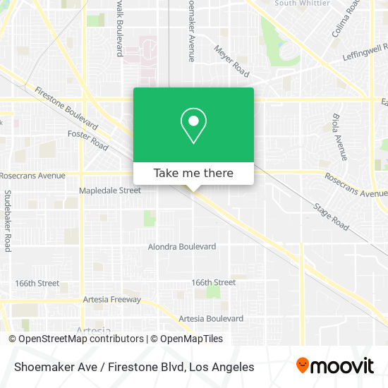 Shoemaker Ave / Firestone Blvd map