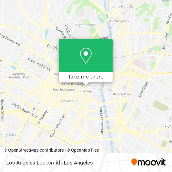 Los Angeles Locksmith map