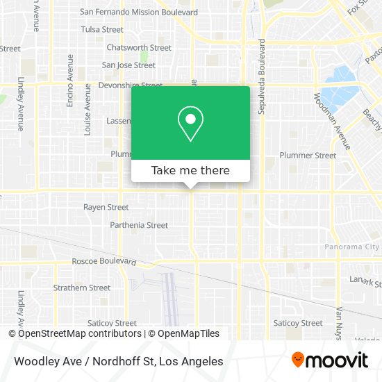 Woodley Ave / Nordhoff St map