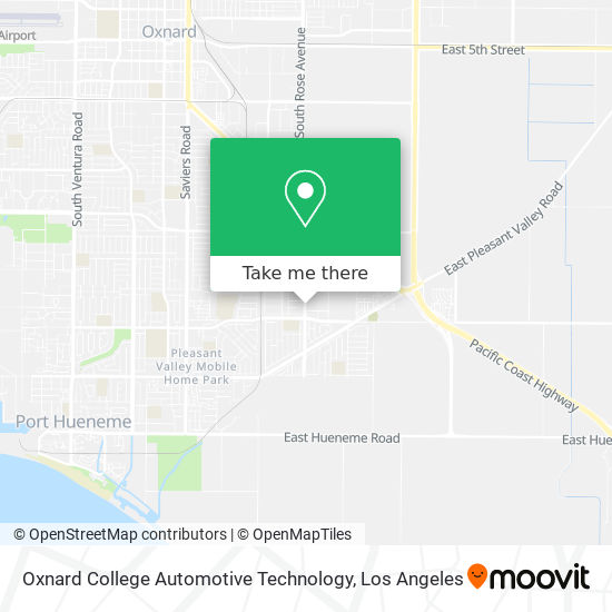 Oxnard College Automotive Technology map