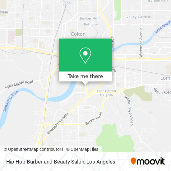 Mapa de Hip Hop Barber and Beauty Salon