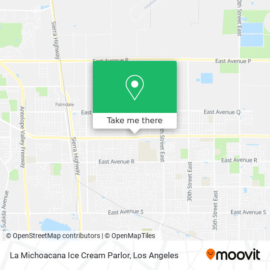 Mapa de La Michoacana Ice Cream Parlor