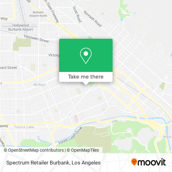 Spectrum Retailer Burbank map