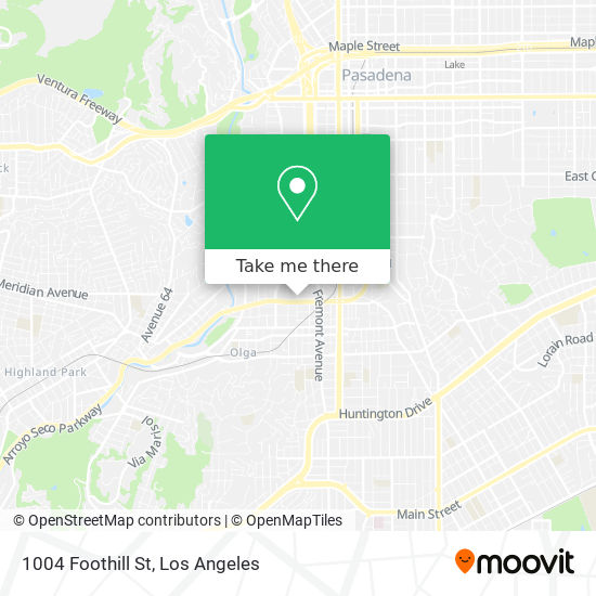 Mapa de 1004 Foothill St