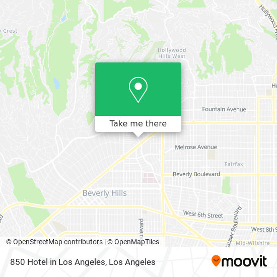 850 Hotel in Los Angeles map