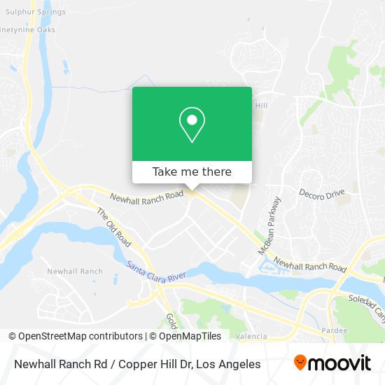 Mapa de Newhall Ranch Rd / Copper Hill Dr