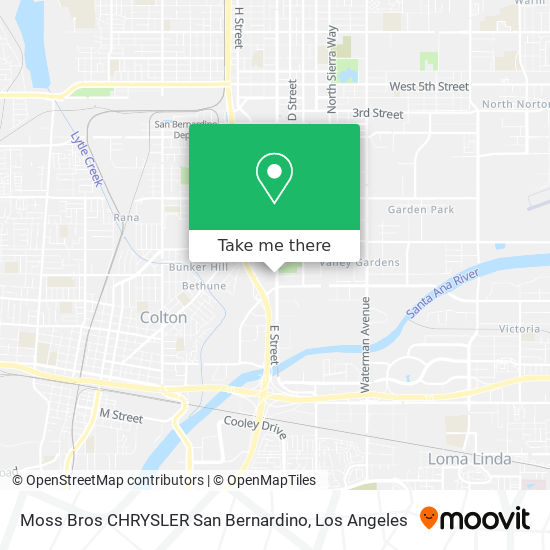 Moss Bros CHRYSLER San Bernardino map