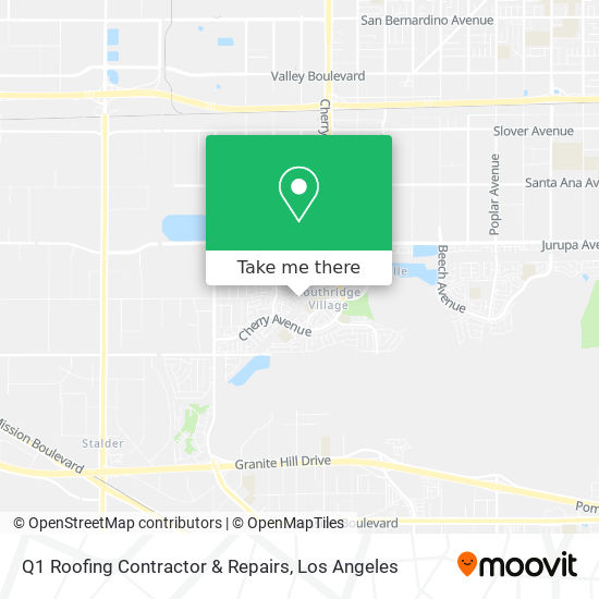 Q1 Roofing Contractor & Repairs map