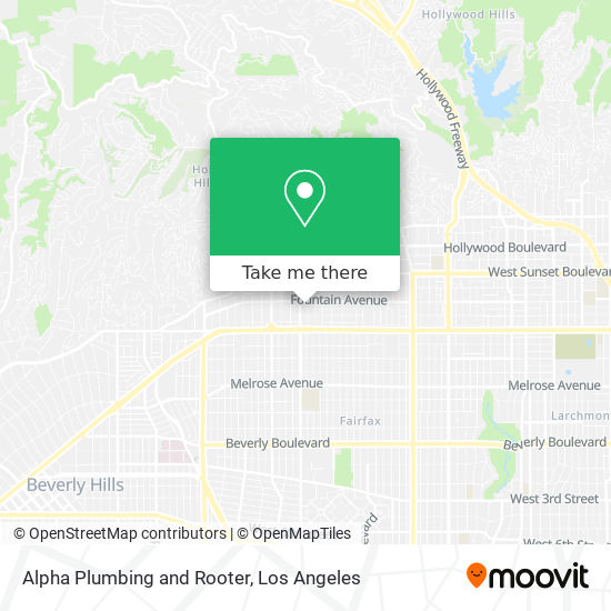 Alpha Plumbing and Rooter map