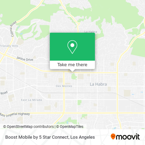 Mapa de Boost Mobile by 5 Star Connect