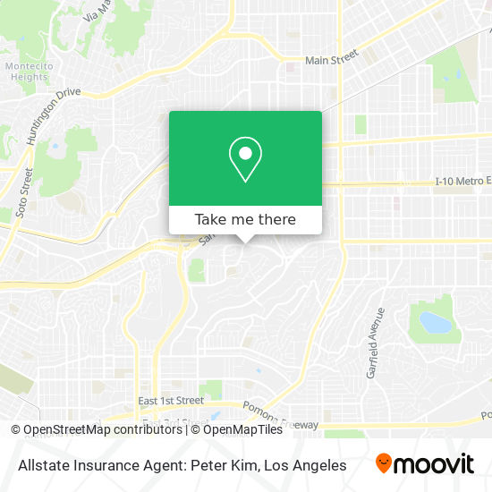 Mapa de Allstate Insurance Agent: Peter Kim